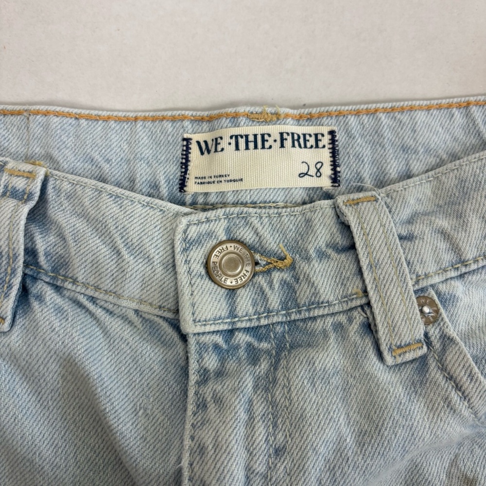 Free People Tinsley Printed Wide Leg Jeans in Daylight Combo Size 28 - Picture 11 of 16